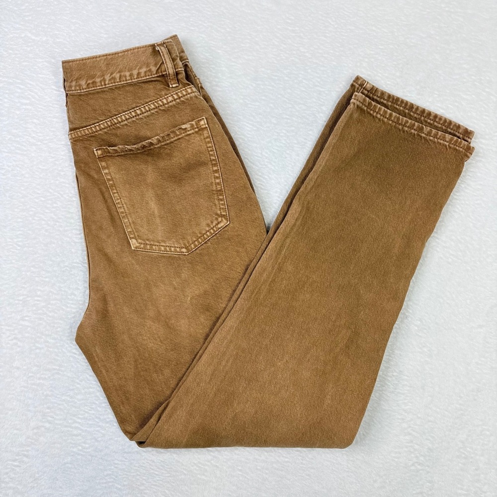 PacSun Dad Jean Brown‎ High Rise Straight Leg Button Fly Denim Pants Size 27